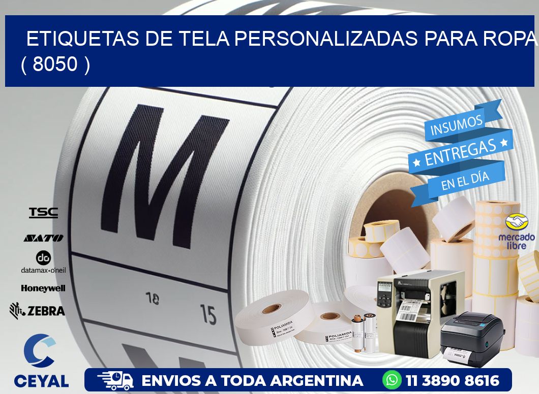 ETIQUETAS DE TELA PERSONALIZADAS PARA ROPA ( 8050 )