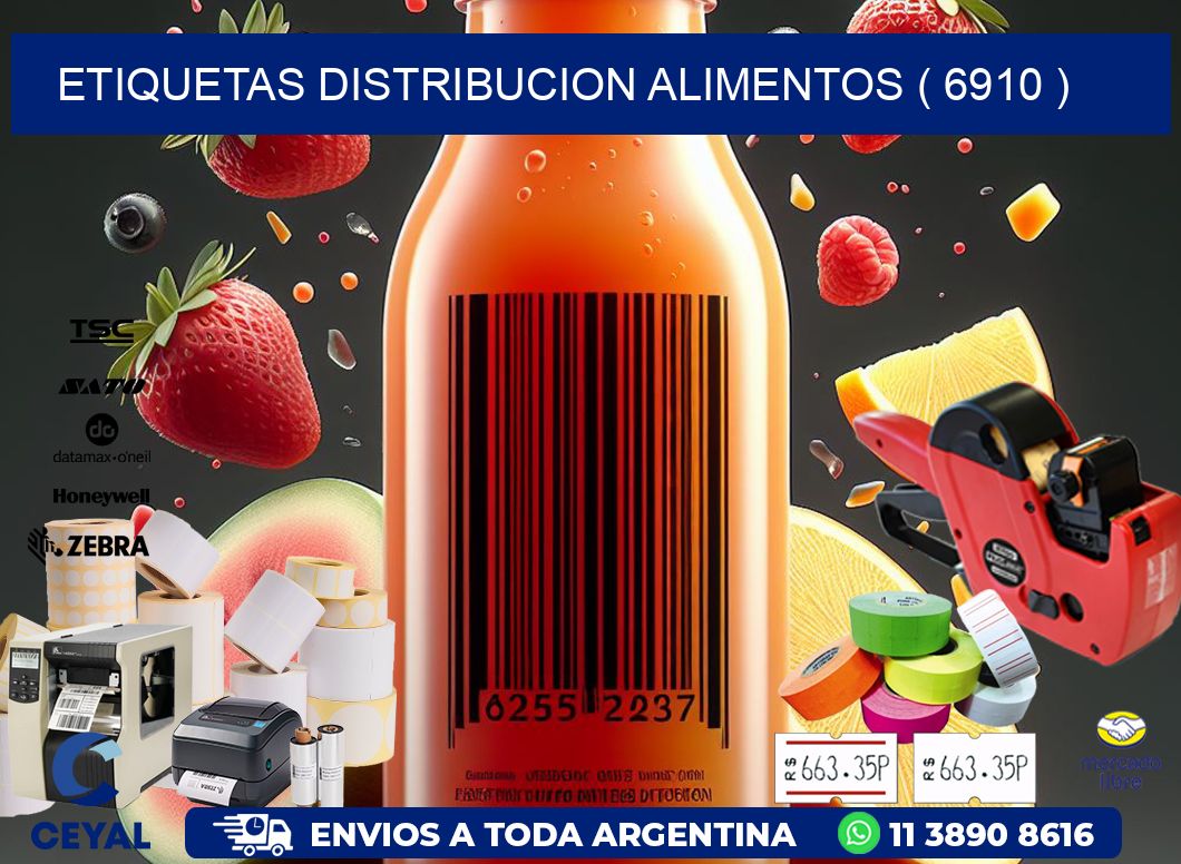 ETIQUETAS DISTRIBUCION ALIMENTOS ( 6910 )