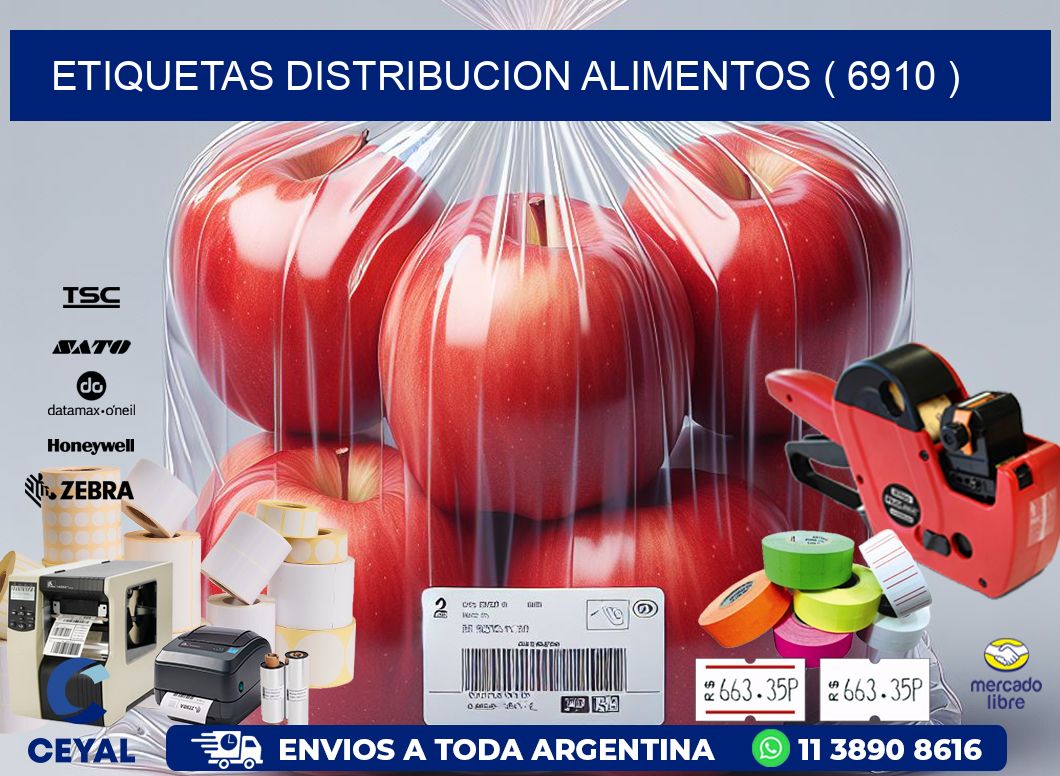 ETIQUETAS DISTRIBUCION ALIMENTOS ( 6910 )