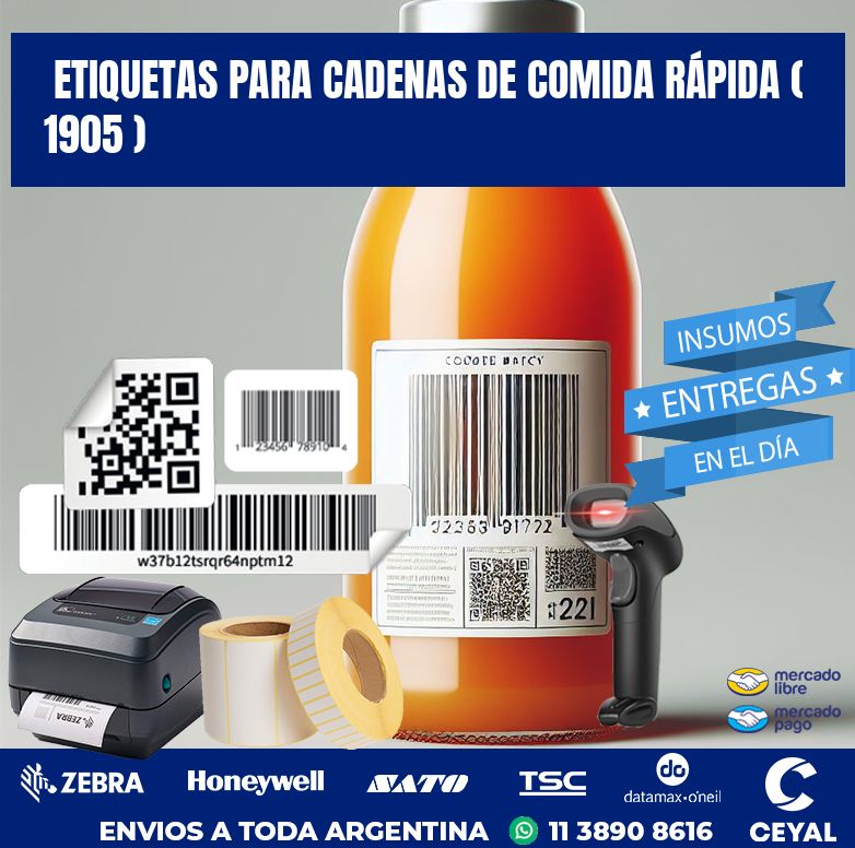 ETIQUETAS PARA CADENAS DE COMIDA RÁPIDA ( 1905 )