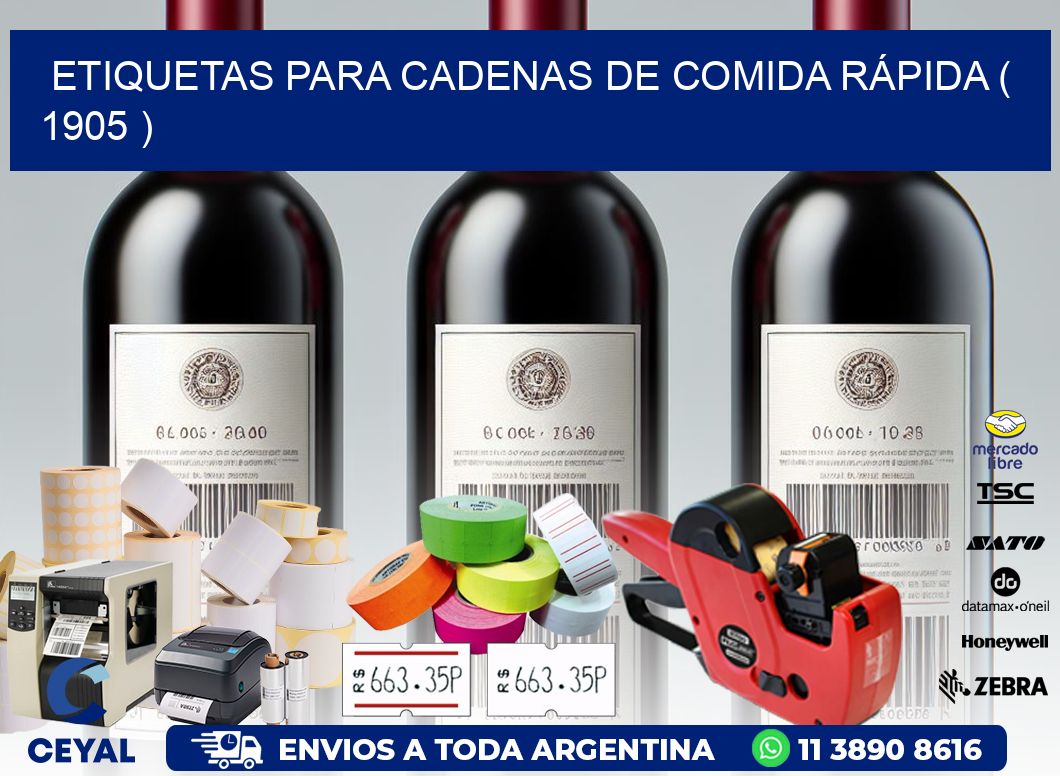 ETIQUETAS PARA CADENAS DE COMIDA RÁPIDA ( 1905 )
