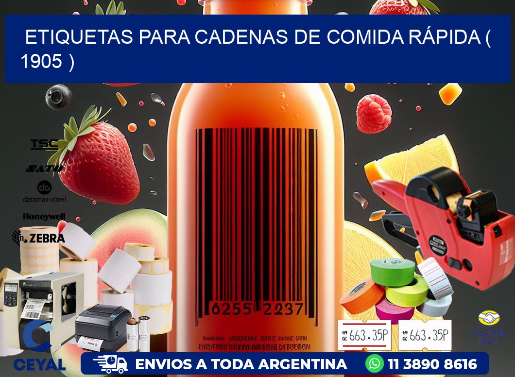 ETIQUETAS PARA CADENAS DE COMIDA RÁPIDA ( 1905 )