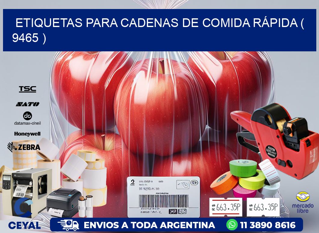 ETIQUETAS PARA CADENAS DE COMIDA RÁPIDA ( 9465 )