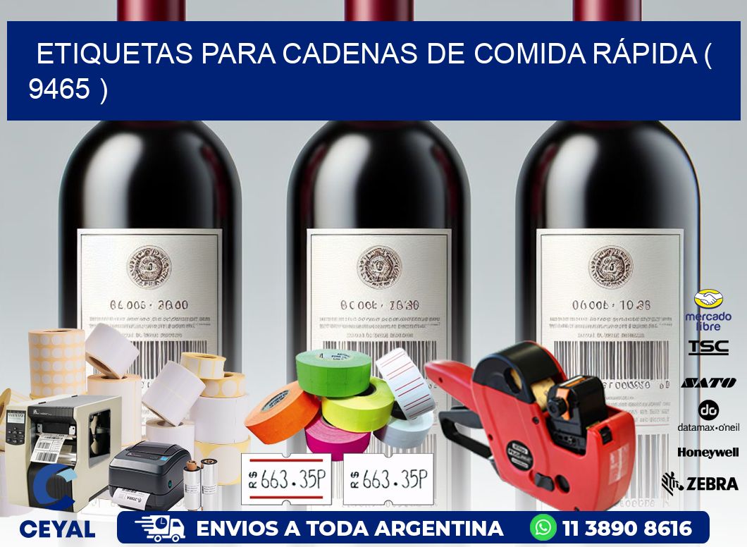 ETIQUETAS PARA CADENAS DE COMIDA RÁPIDA ( 9465 )