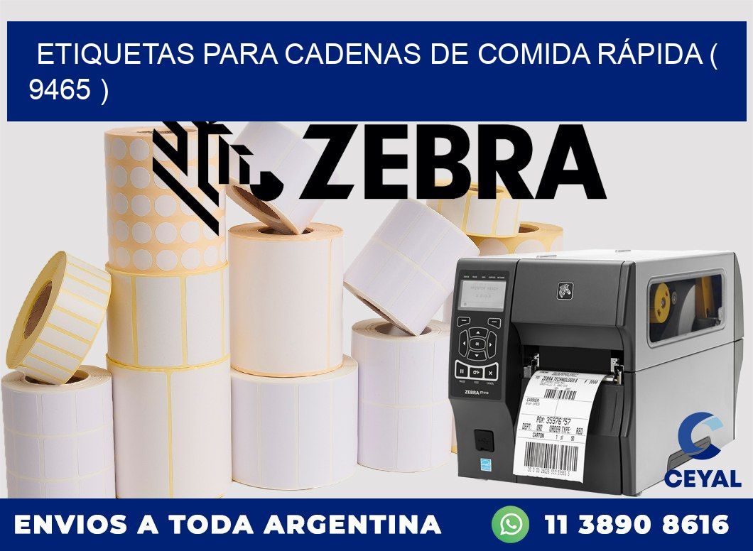 ETIQUETAS PARA CADENAS DE COMIDA RÁPIDA ( 9465 )