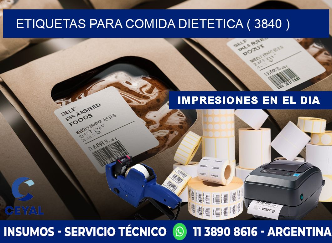 ETIQUETAS PARA COMIDA DIETETICA ( 3840 )