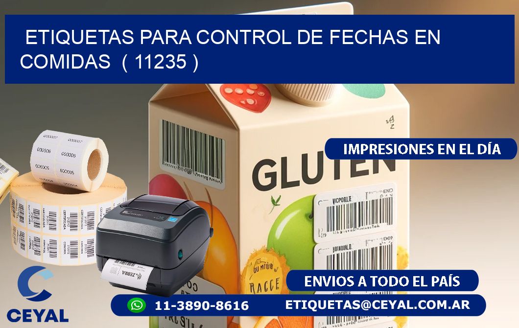 ETIQUETAS PARA CONTROL DE FECHAS EN COMIDAS  ( 11235 )