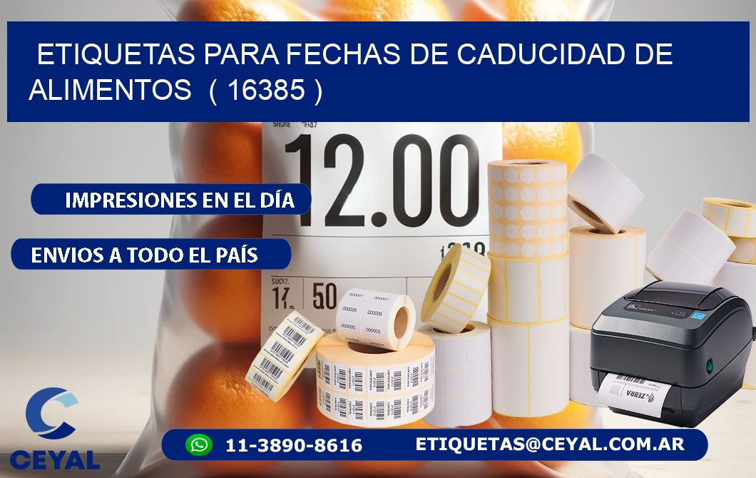 ETIQUETAS PARA FECHAS DE CADUCIDAD DE ALIMENTOS  ( 16385 )
