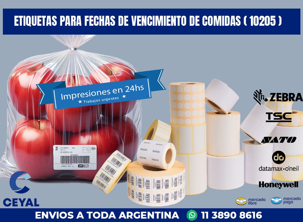 ETIQUETAS PARA FECHAS DE VENCIMIENTO DE COMIDAS ( 10205 )
