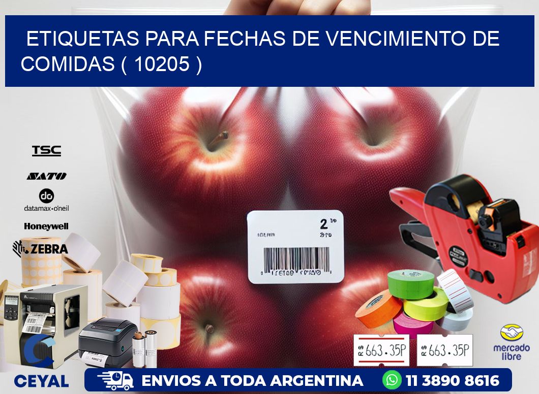 ETIQUETAS PARA FECHAS DE VENCIMIENTO DE COMIDAS ( 10205 )