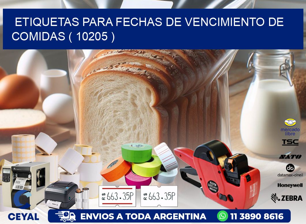 ETIQUETAS PARA FECHAS DE VENCIMIENTO DE COMIDAS ( 10205 )