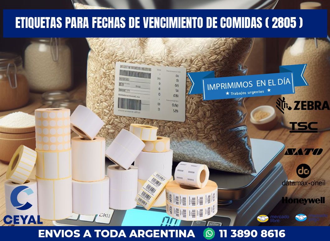 ETIQUETAS PARA FECHAS DE VENCIMIENTO DE COMIDAS ( 2805 )