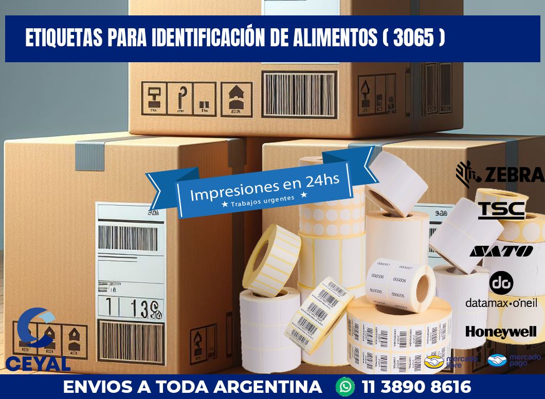 ETIQUETAS PARA IDENTIFICACIÓN DE ALIMENTOS ( 3065 )