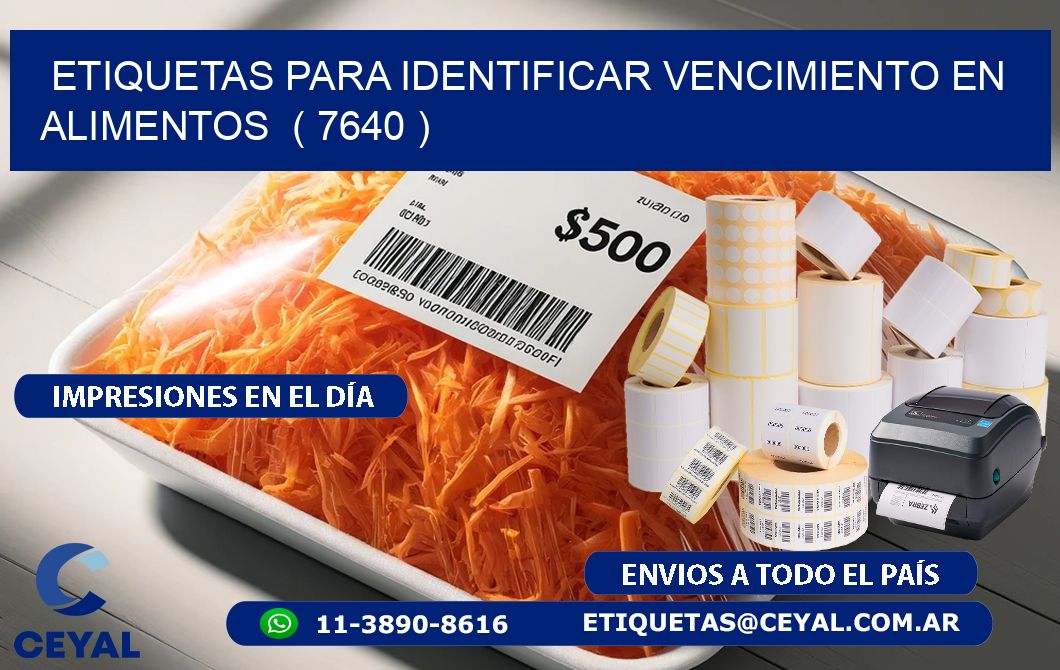ETIQUETAS PARA IDENTIFICAR VENCIMIENTO EN ALIMENTOS  ( 7640 )