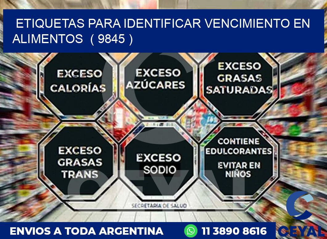 ETIQUETAS PARA IDENTIFICAR VENCIMIENTO EN ALIMENTOS  ( 9845 )