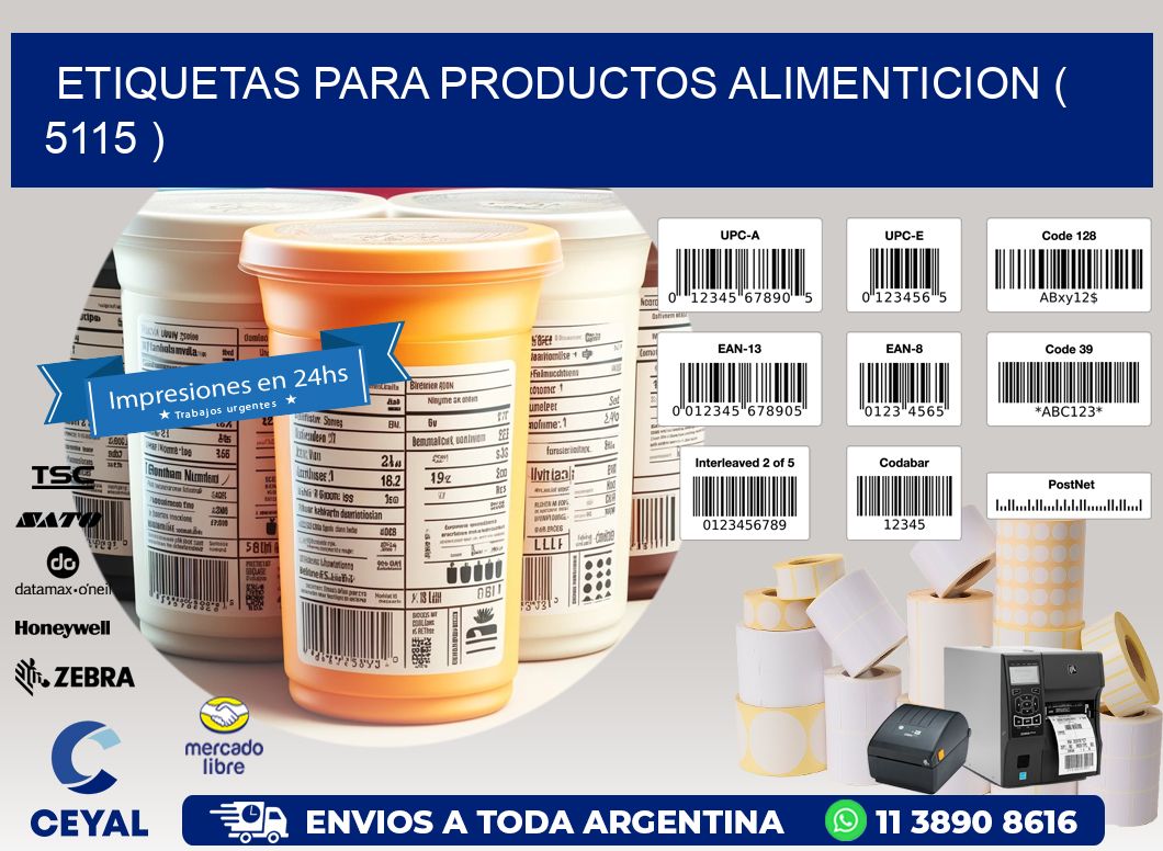 ETIQUETAS PARA PRODUCTOS ALIMENTICION ( 5115 )