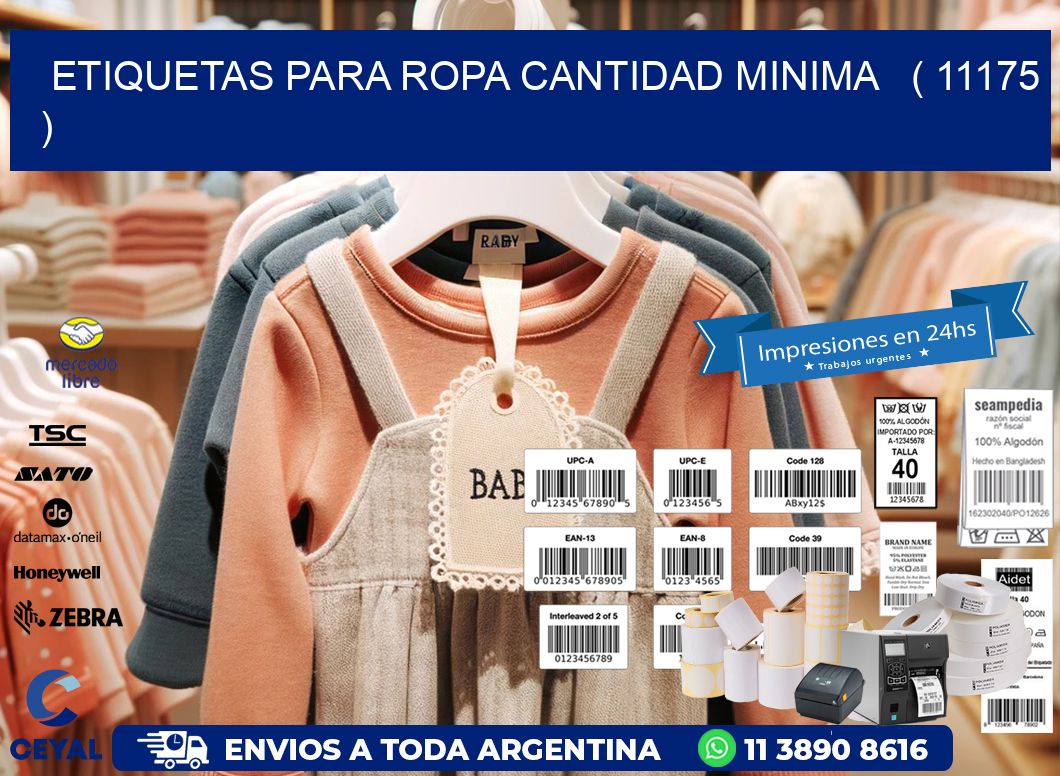 ETIQUETAS PARA ROPA CANTIDAD MINIMA   ( 11175 )