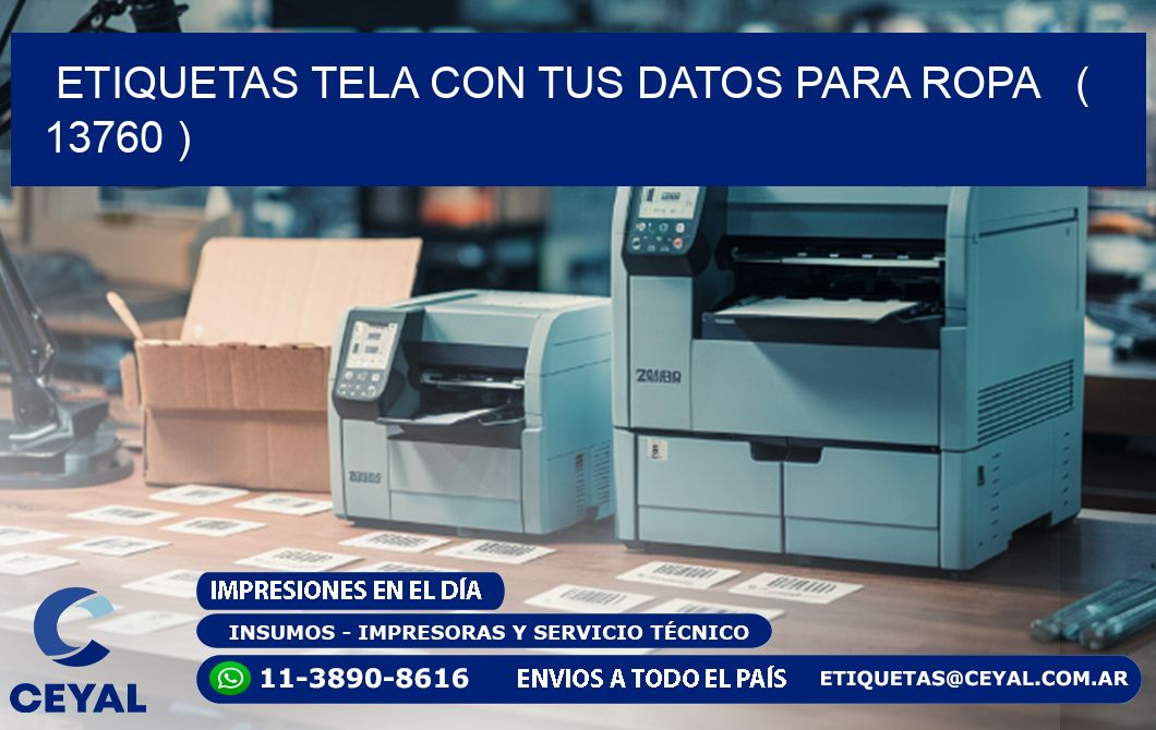 ETIQUETAS TELA CON TUS DATOS PARA ROPA   ( 13760 )