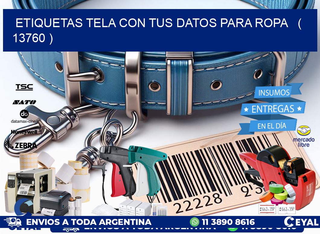 ETIQUETAS TELA CON TUS DATOS PARA ROPA   ( 13760 )