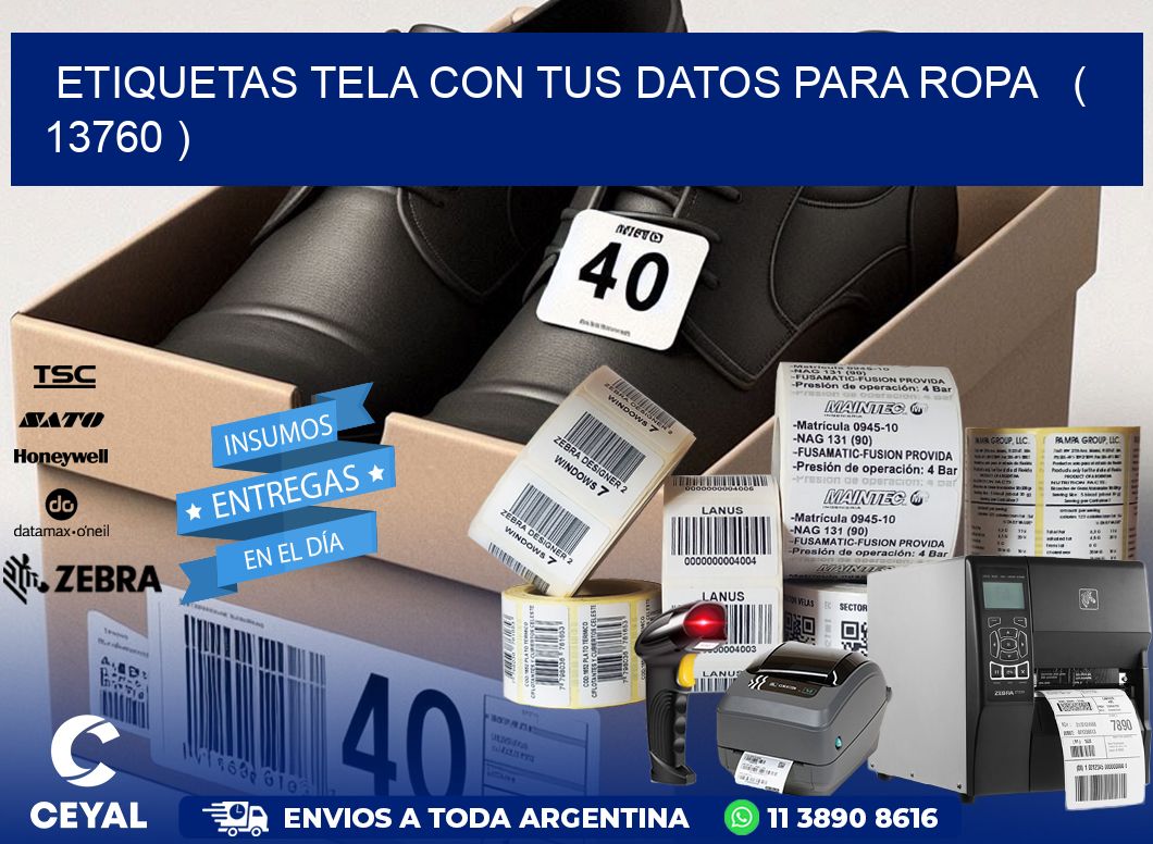 ETIQUETAS TELA CON TUS DATOS PARA ROPA   ( 13760 )