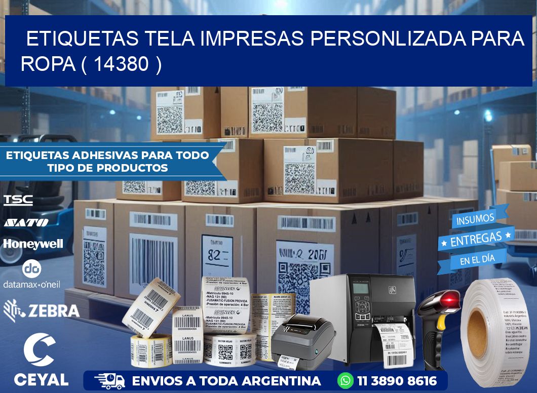 ETIQUETAS TELA IMPRESAS PERSONLIZADA PARA ROPA ( 14380 )