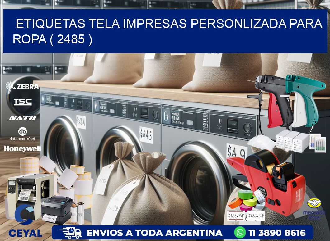ETIQUETAS TELA IMPRESAS PERSONLIZADA PARA ROPA ( 2485 )