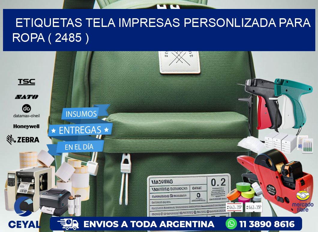 ETIQUETAS TELA IMPRESAS PERSONLIZADA PARA ROPA ( 2485 )