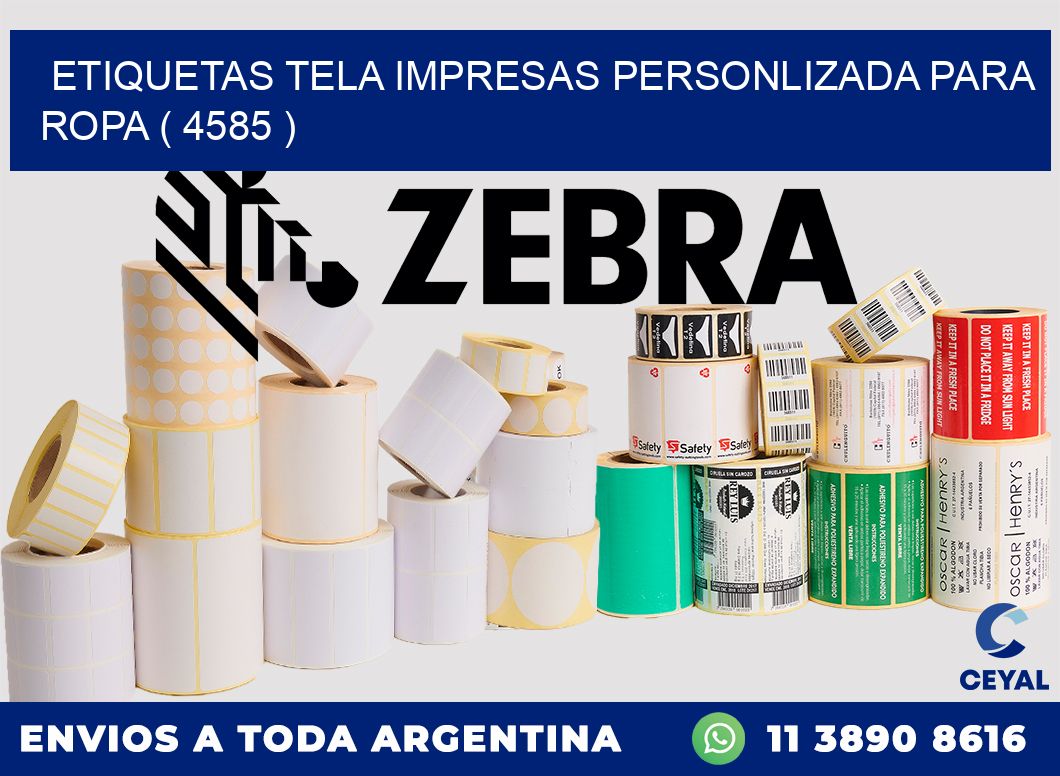 ETIQUETAS TELA IMPRESAS PERSONLIZADA PARA ROPA ( 4585 )