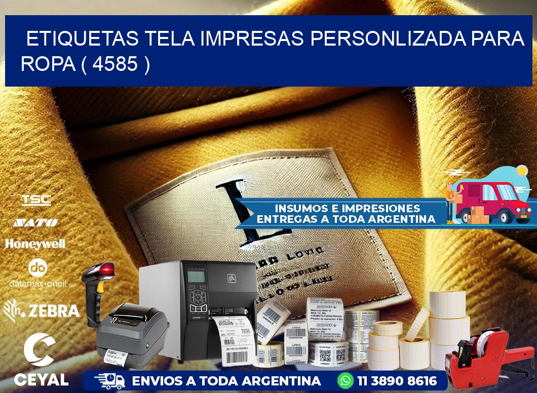 ETIQUETAS TELA IMPRESAS PERSONLIZADA PARA ROPA ( 4585 )