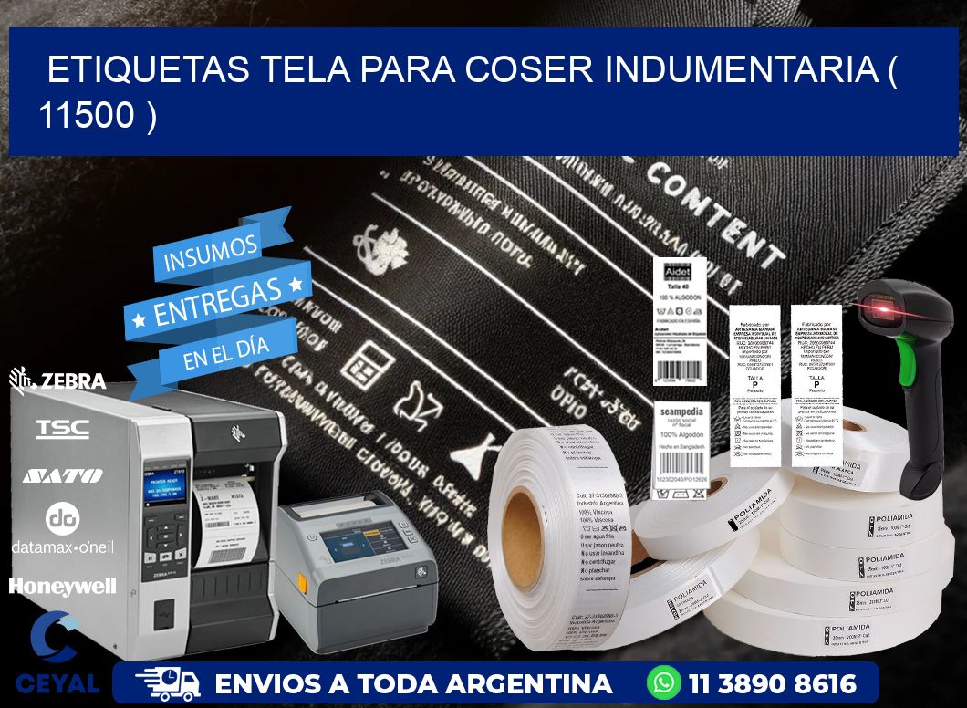 ETIQUETAS TELA PARA COSER INDUMENTARIA ( 11500 )