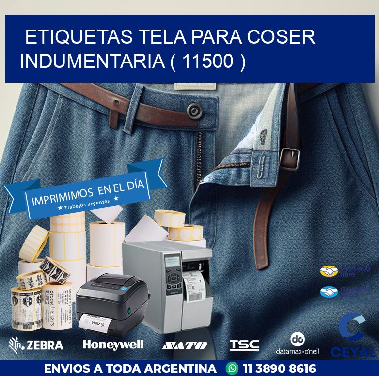 ETIQUETAS TELA PARA COSER INDUMENTARIA ( 11500 )