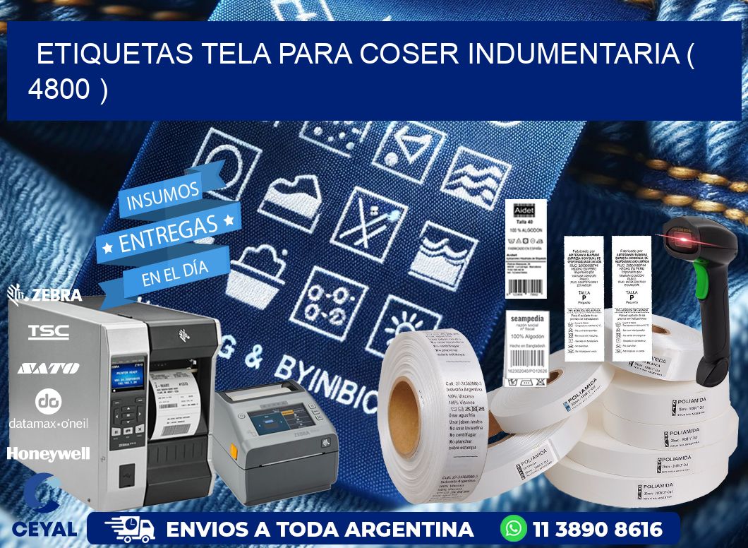 ETIQUETAS TELA PARA COSER INDUMENTARIA ( 4800 )