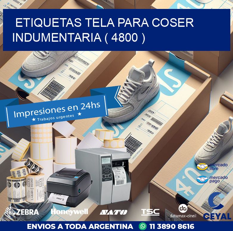 ETIQUETAS TELA PARA COSER INDUMENTARIA ( 4800 )