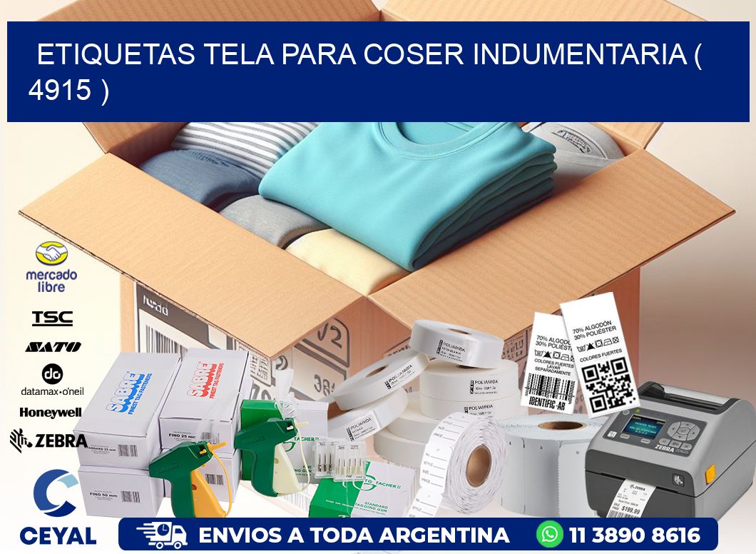 ETIQUETAS TELA PARA COSER INDUMENTARIA ( 4915 )