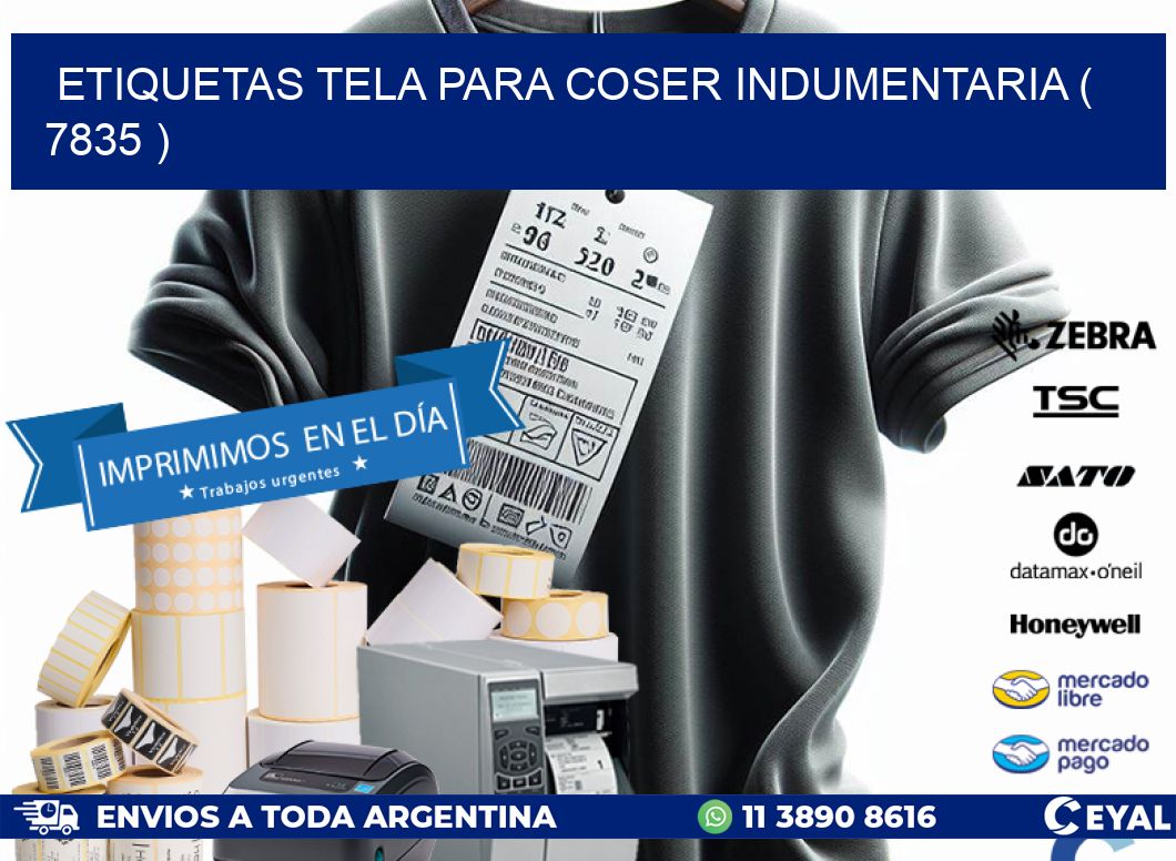 ETIQUETAS TELA PARA COSER INDUMENTARIA ( 7835 )