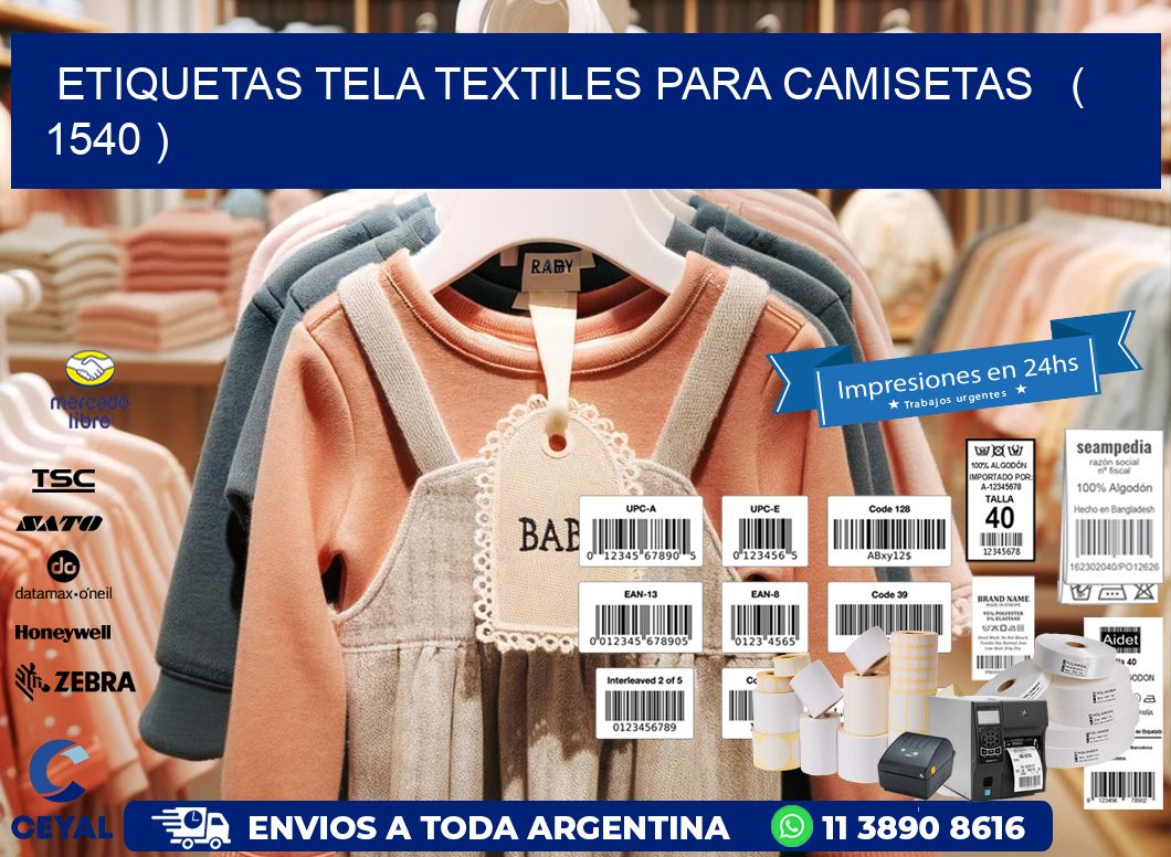 ETIQUETAS TELA TEXTILES PARA CAMISETAS   ( 1540 )