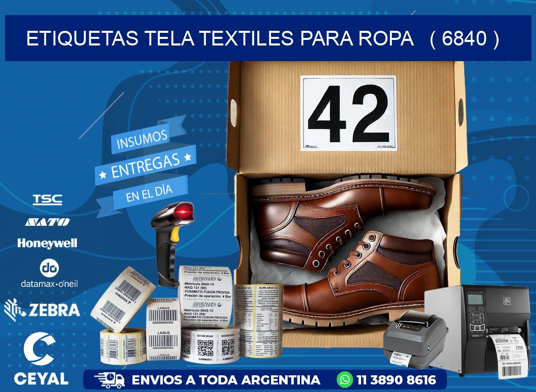 ETIQUETAS TELA TEXTILES PARA ROPA   ( 6840 )