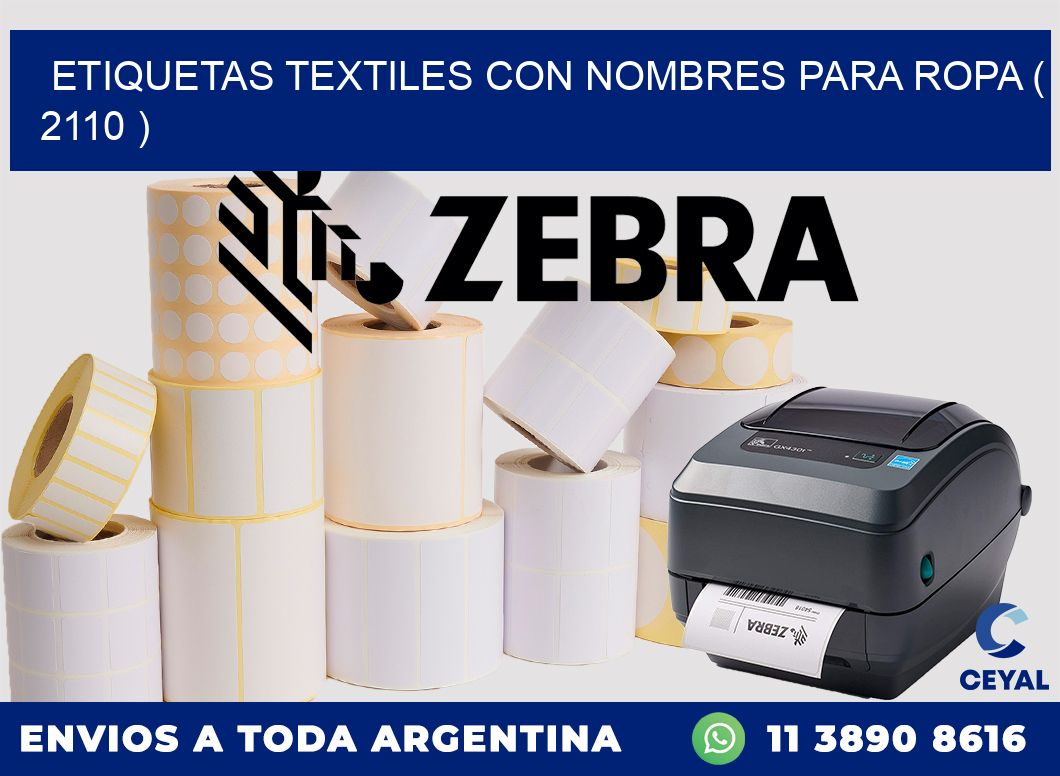 ETIQUETAS TEXTILES CON NOMBRES PARA ROPA ( 2110 )