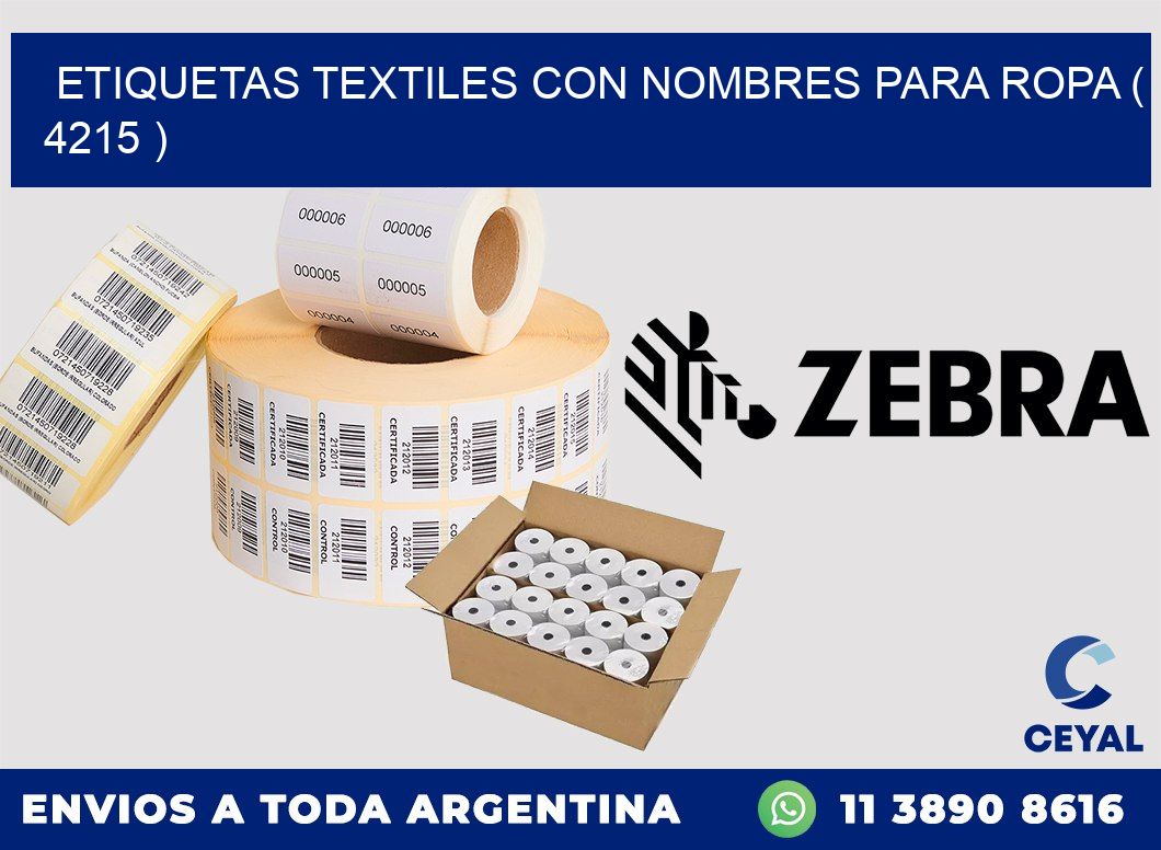 ETIQUETAS TEXTILES CON NOMBRES PARA ROPA ( 4215 )