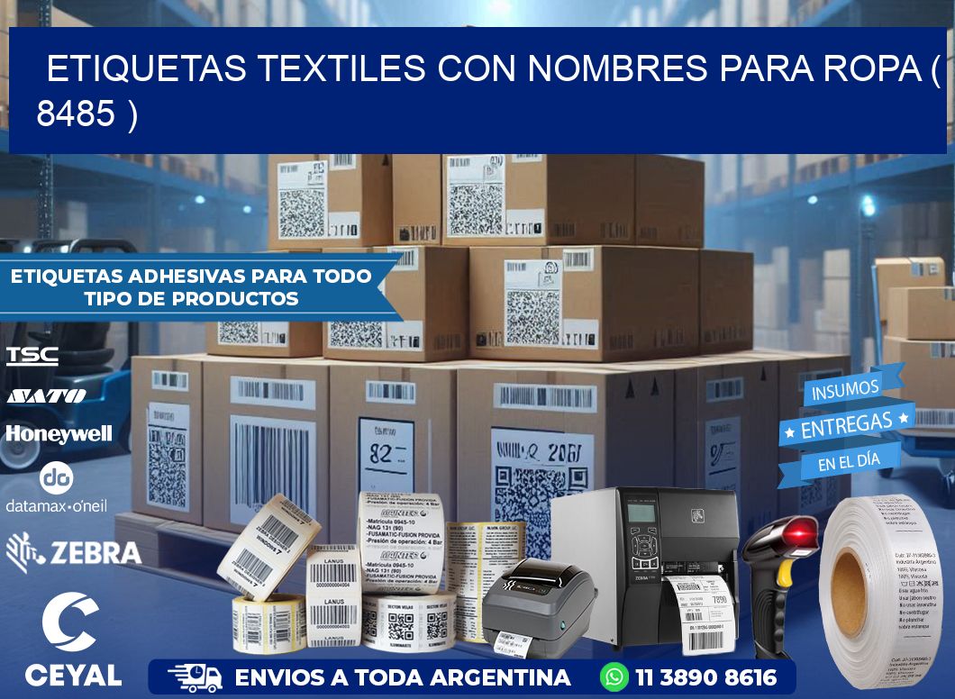 ETIQUETAS TEXTILES CON NOMBRES PARA ROPA ( 8485 )