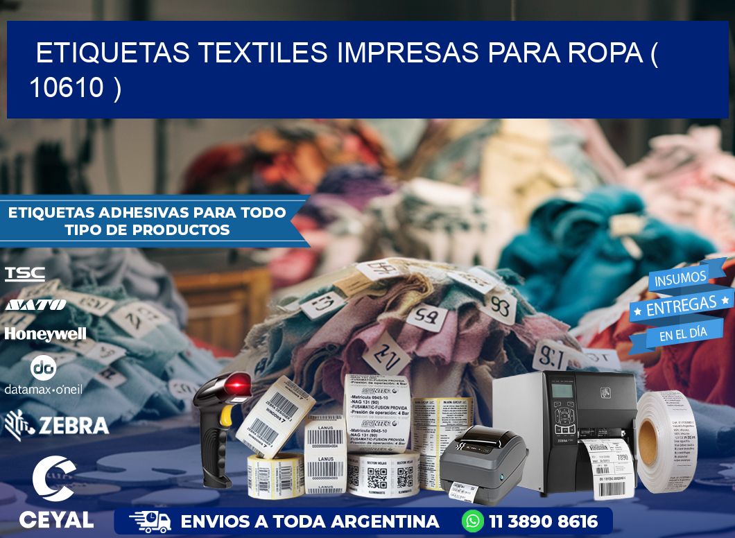 ETIQUETAS TEXTILES IMPRESAS PARA ROPA ( 10610 )