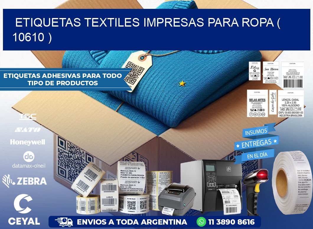 ETIQUETAS TEXTILES IMPRESAS PARA ROPA ( 10610 )