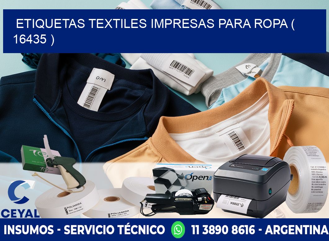 ETIQUETAS TEXTILES IMPRESAS PARA ROPA ( 16435 )
