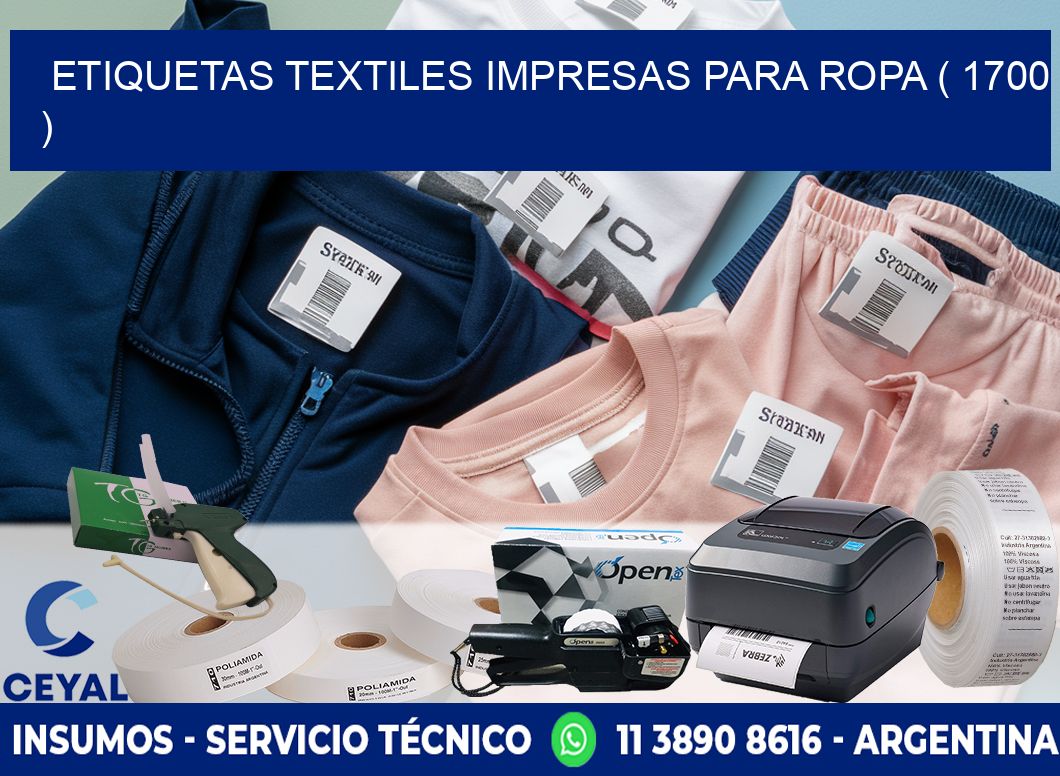 ETIQUETAS TEXTILES IMPRESAS PARA ROPA ( 1700 )