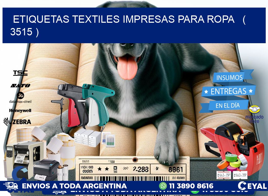 ETIQUETAS TEXTILES IMPRESAS PARA ROPA   ( 3515 )