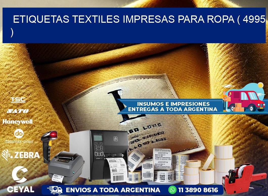 ETIQUETAS TEXTILES IMPRESAS PARA ROPA ( 4995 )