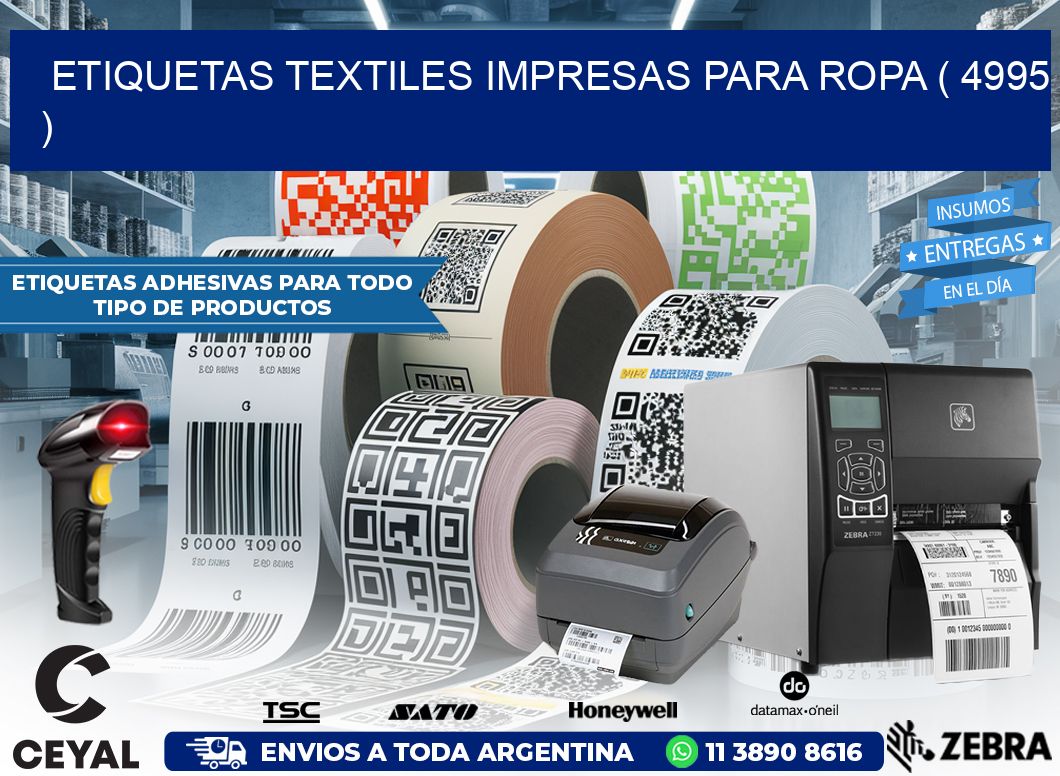 ETIQUETAS TEXTILES IMPRESAS PARA ROPA ( 4995 )