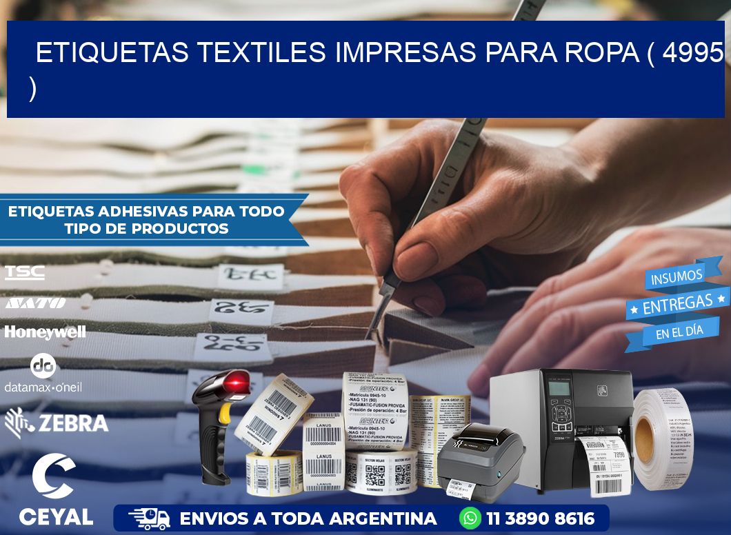 ETIQUETAS TEXTILES IMPRESAS PARA ROPA ( 4995 )