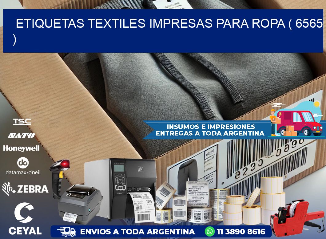 ETIQUETAS TEXTILES IMPRESAS PARA ROPA ( 6565 )