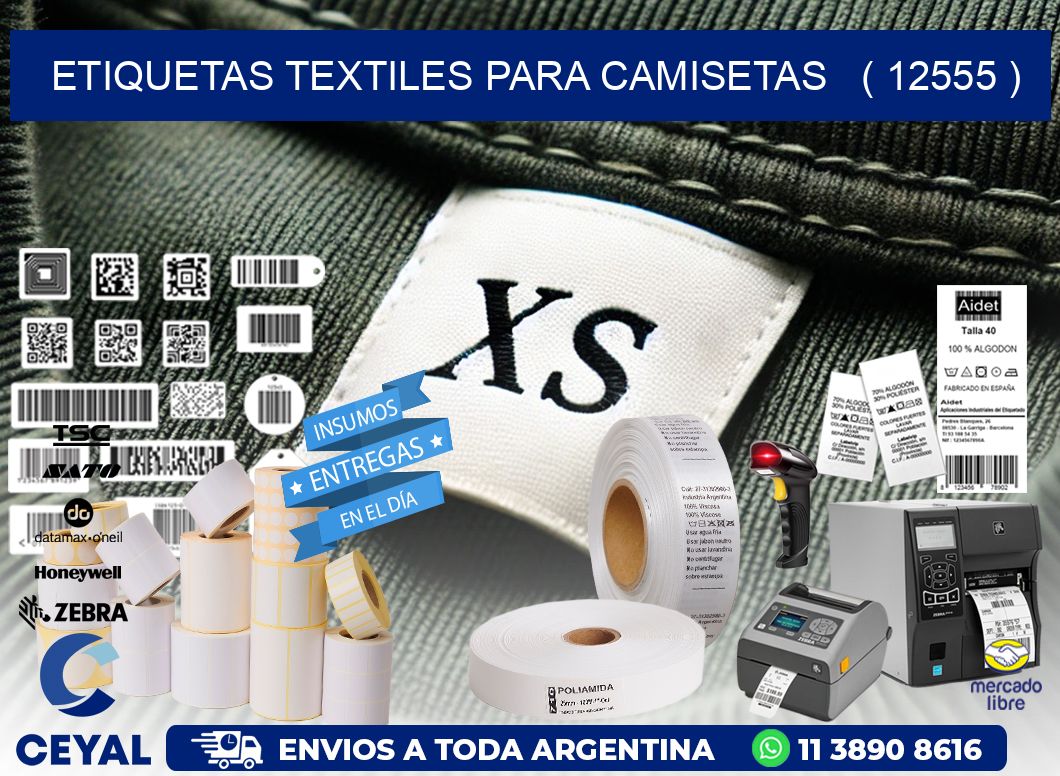 ETIQUETAS TEXTILES PARA CAMISETAS   ( 12555 )